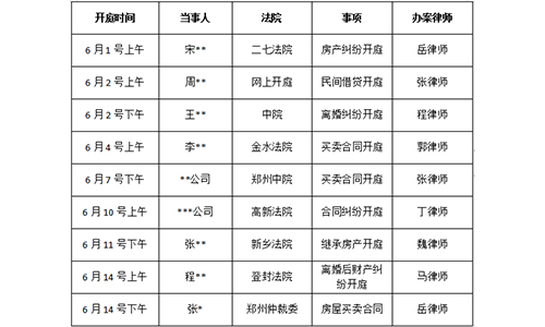 開(kāi)庭公告